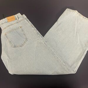 Motel Rocks Light Wash Wide Leg Jeans